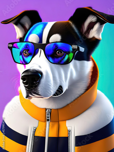 dog with sunglasses