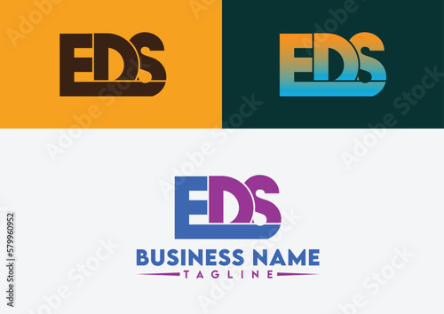 Letter EDS logo design, EDS letter logo photo