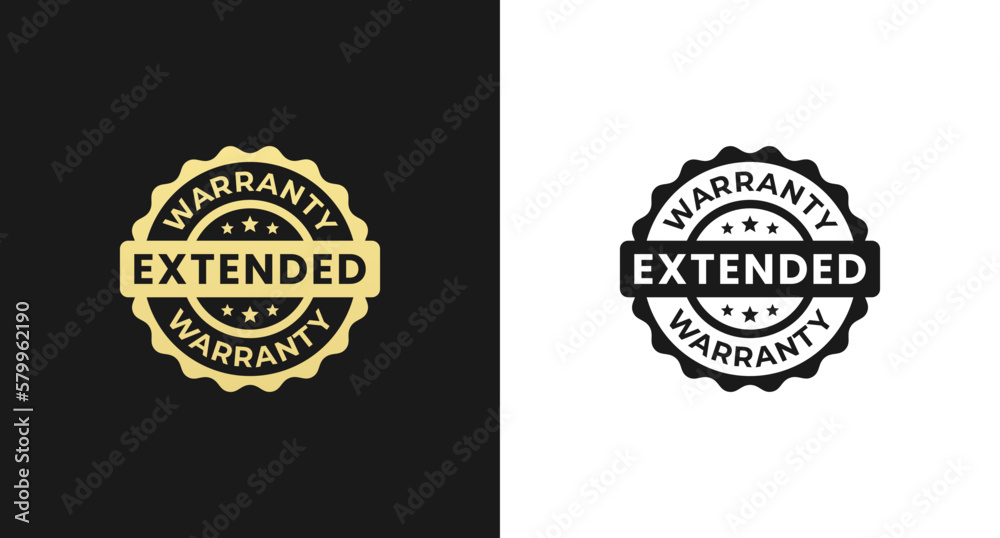 Extended stamp vector or Extended warranty label vector in flat style. Extended stamp vector for design element about warranty. Best Extended Warranty Label Design Element. Extended stamp vector or Extended warranty label vector in flat style. Extended stamp vector for design element about warranty. Best Extended Warranty Label Design Element.