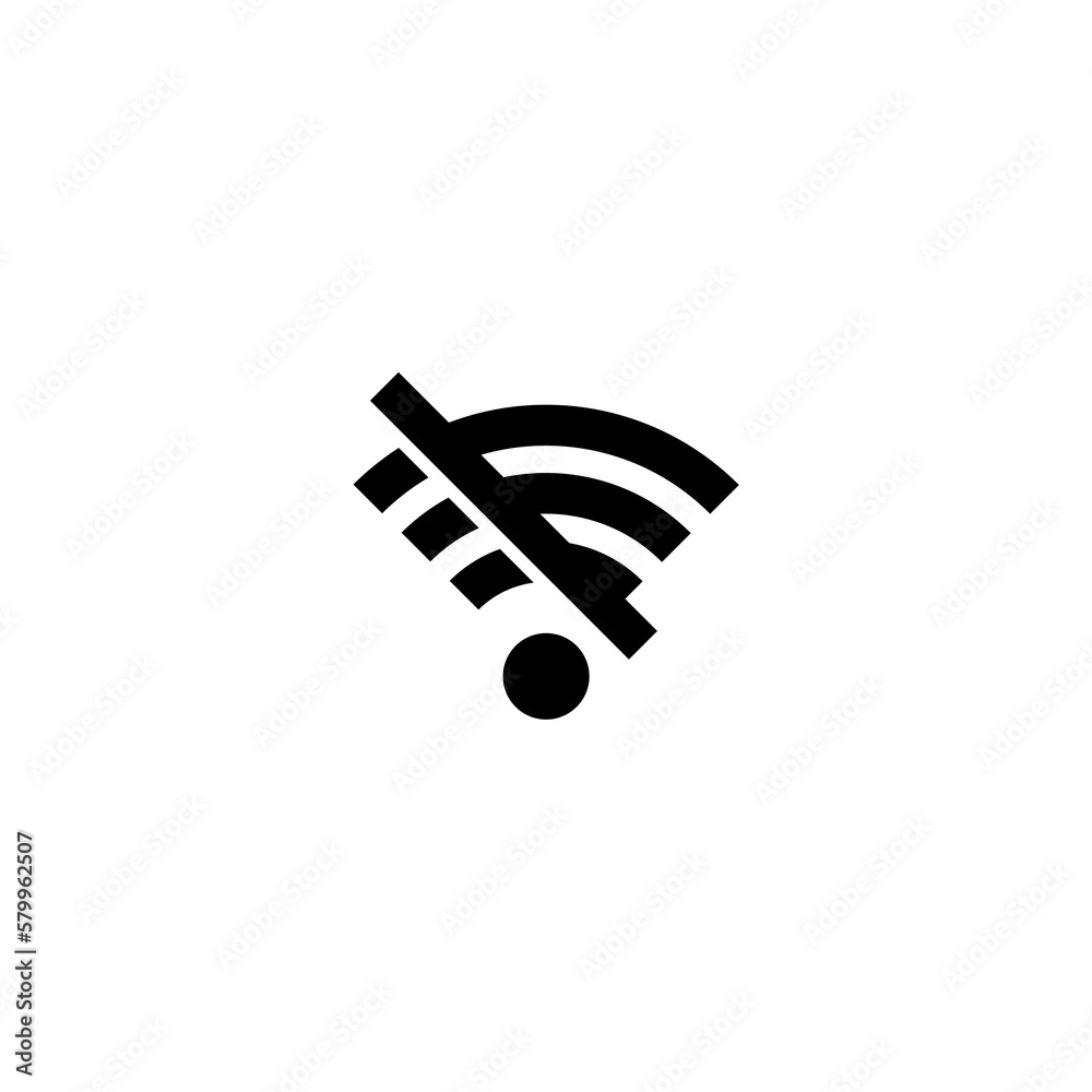 Offline WiFi icon isolated on white background Offline WiFi icon isolated on white background