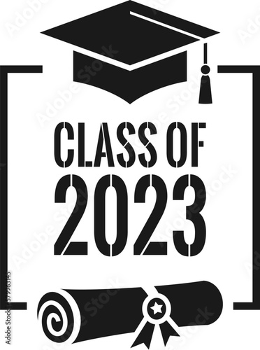 Class of 2023 abstract graduation symbol