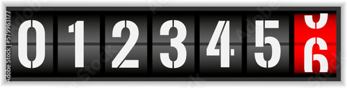 Counter with numbers, odometer vector design