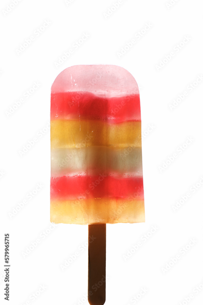 Close-up of popsicle against white background Close-up of popsicle against white background
