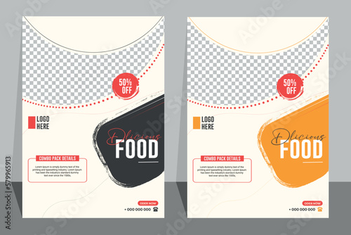 Food Flyer Template design, restaurant food flyer, fast food template vector illustration.