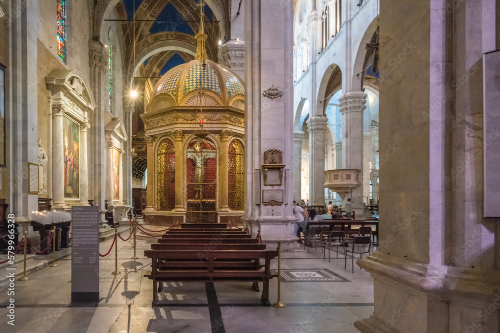 inside the Cathedral of San Martino, also known simply as Lucca Cathedral, Tuscany region, central Italy, Europe - May 29, 2021