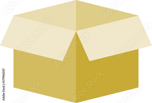 Paper cardboard box open icon PNG