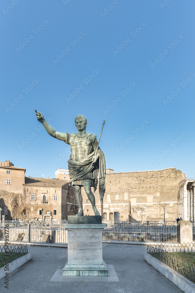 Statue of Emperor Octavian Augustus in Rome