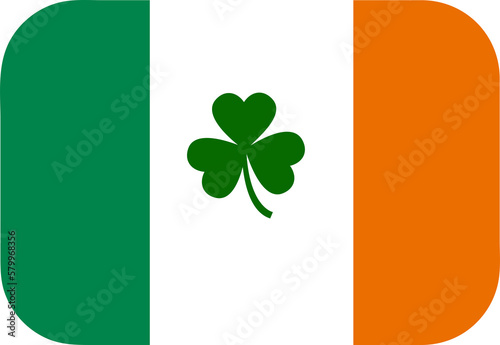 t. Patrick's Day illustrations with the national flag of Ireland