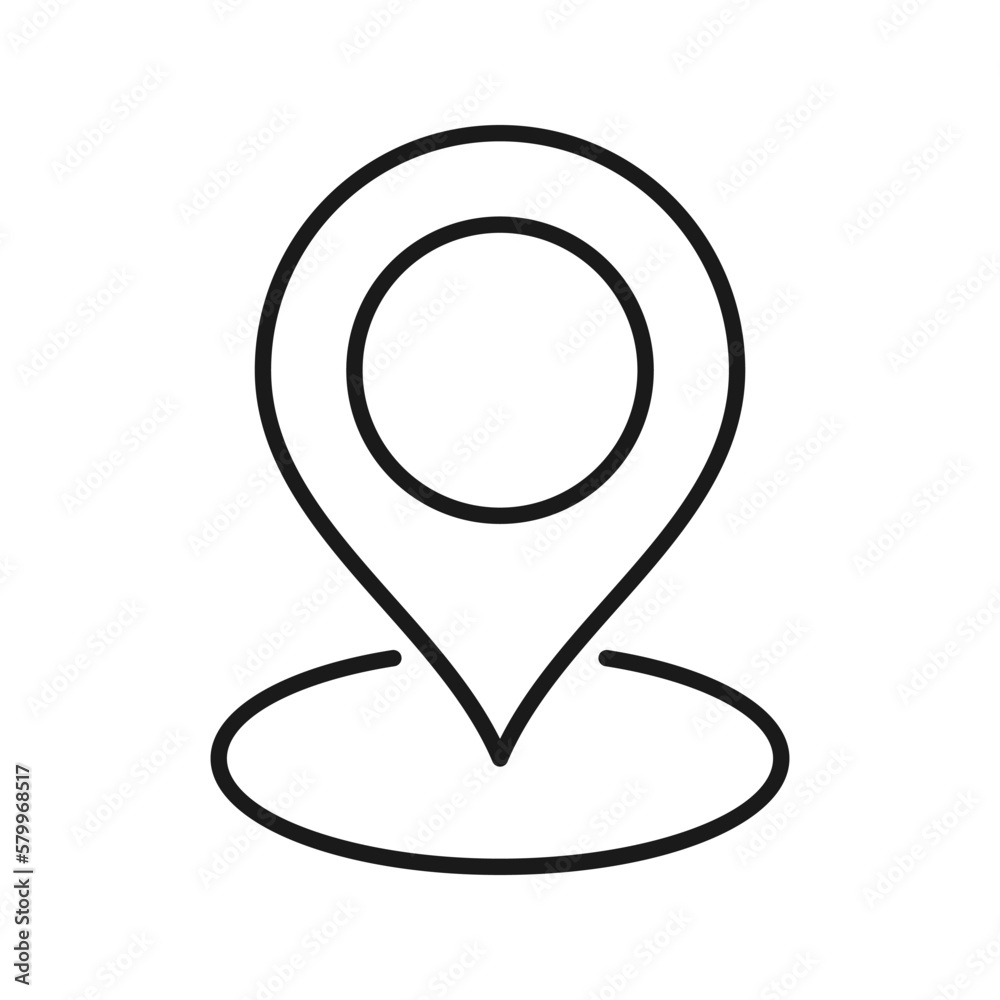 Fototapeta premium Geolocation map mark, map point location icon vector