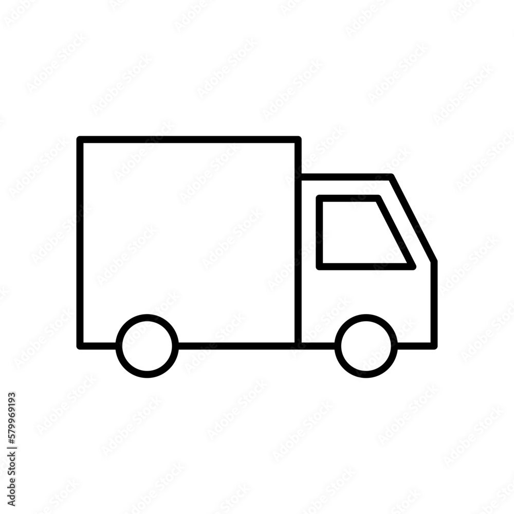 transportation icon. Fast moving shipping delivery truck vector illustration