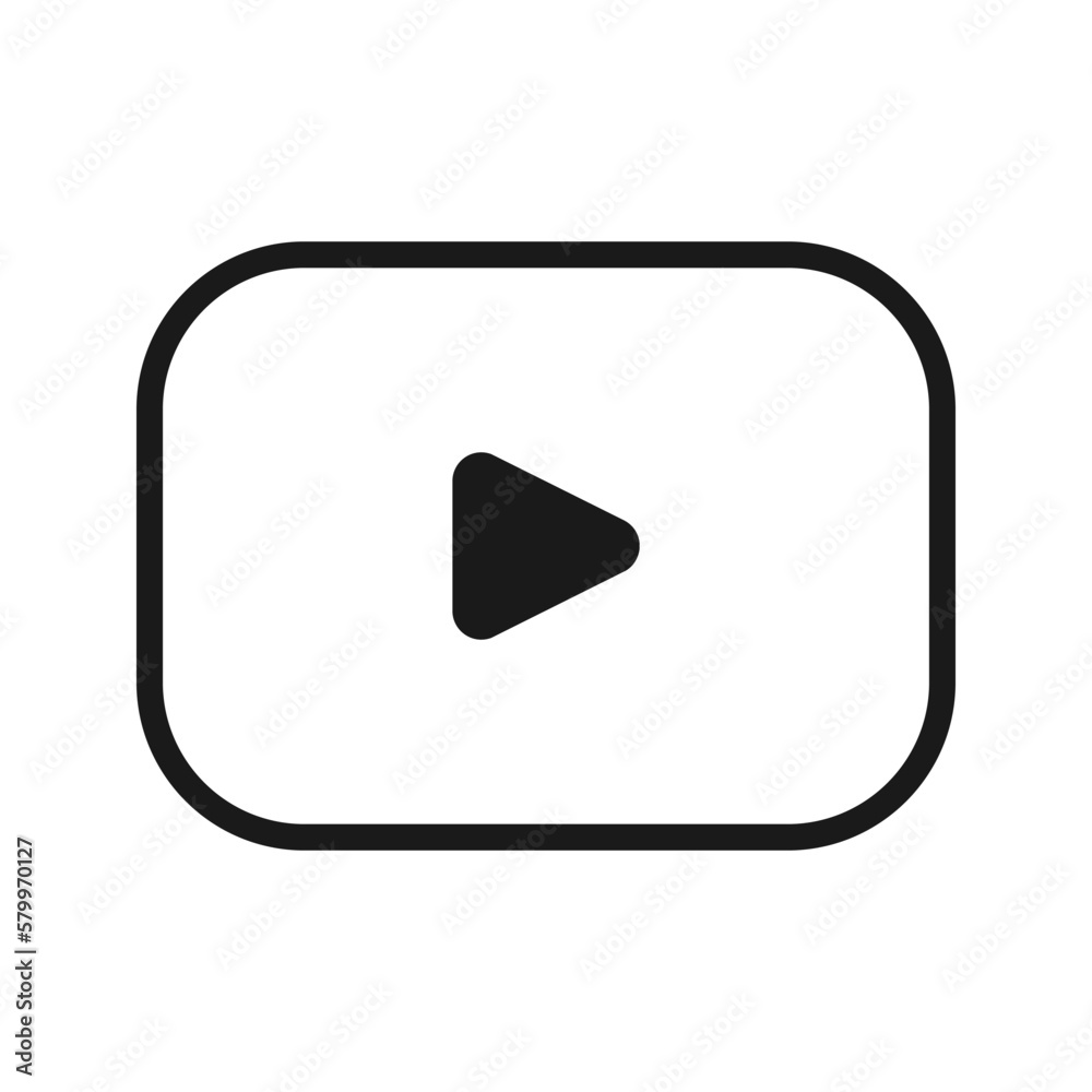 Play button icon vector Play button icon vector