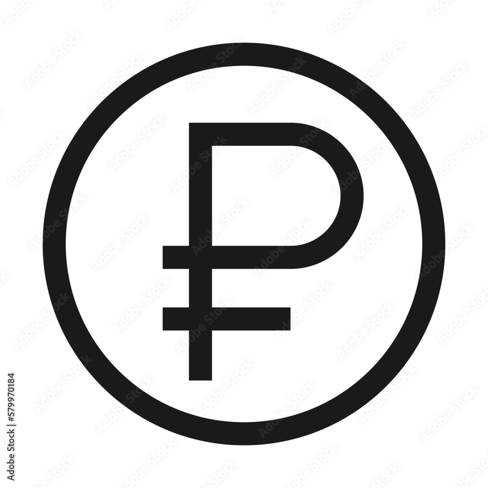 Russia banking currency symbol, Rubel icon vector Russia banking currency symbol, Rubel icon vector