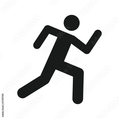 Man running icon. Color editable