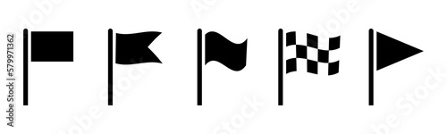 Flag vector icons set