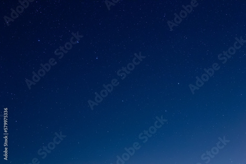 Milky Way stars and constellations on evening sky.