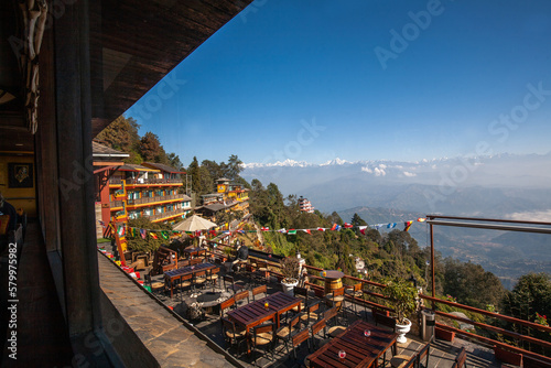 Himalayas mountain ranges from Nagarkot, Nepal photo