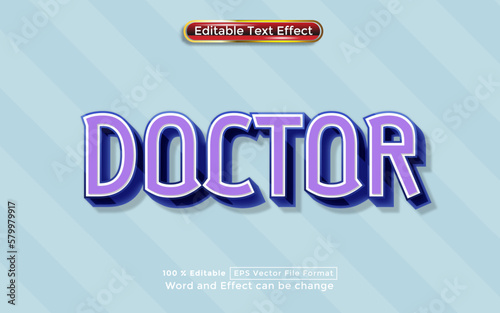 Doctor text editable vector text effect
