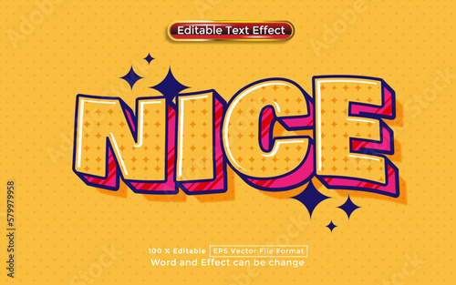 Nice text editable vector text effect