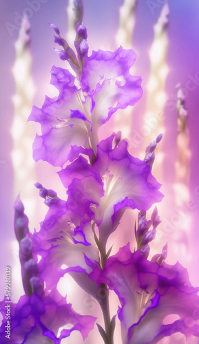 fantasy purple flowers close up