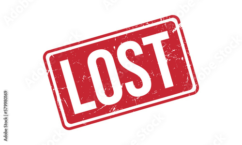 Lost Rubber Stamp Seal Vector
