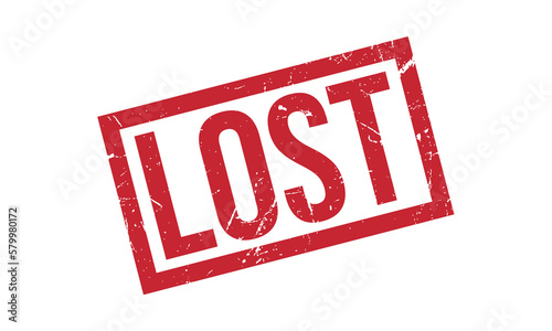 Lost Rubber Stamp Seal Vector
