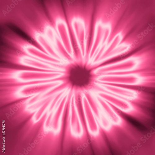 Abstract flower, tribal pattern, digitally generated image, pink color, illustration 