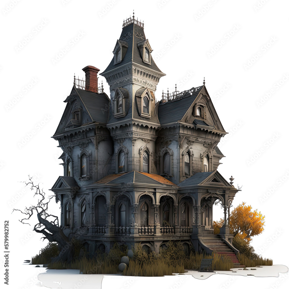 3D haunted house created with generative AI