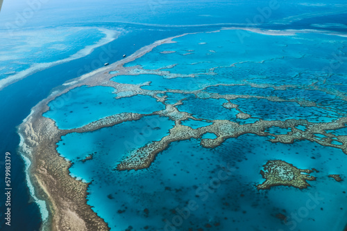 Aerial view of the Great Barrier Reef