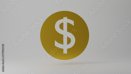 3D Coin Gold icon_Icon 3D_Coin illustration