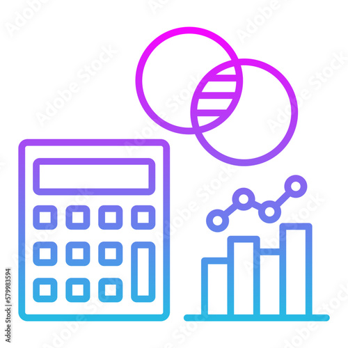 Mathematics Line Gradient Icon