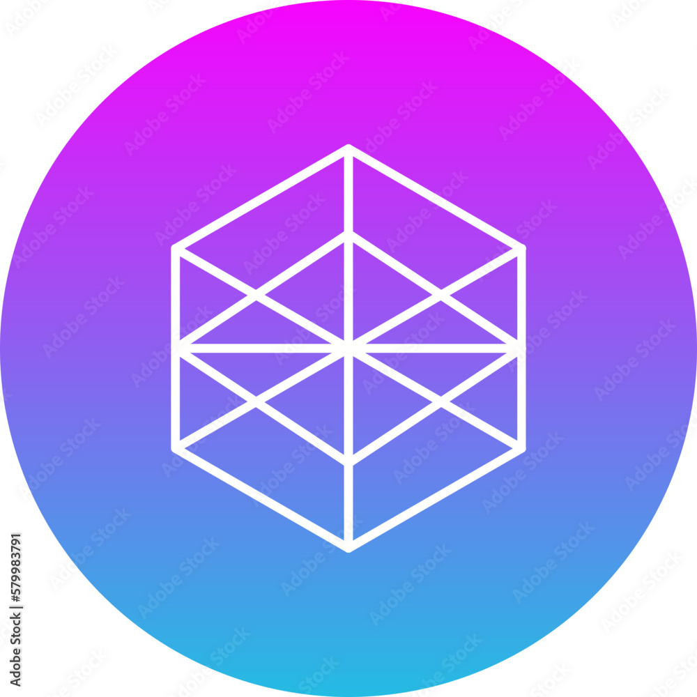Geometrical Gradient Circle Line Inverted Icon Geometrical Gradient Circle Line Inverted Icon