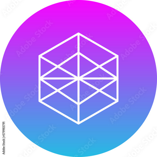 Geometrical Gradient Circle Line Inverted Icon