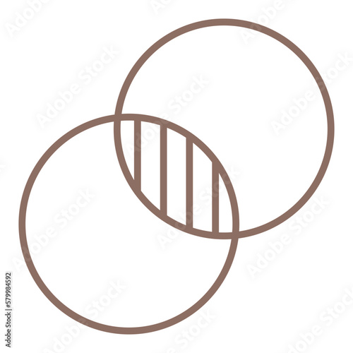 Intersect Multicolor Line Icon