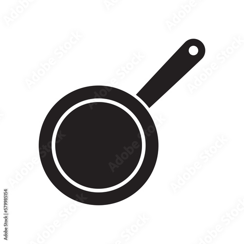 Frying pan vector icon. Frying pan isolated sign.