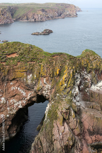 Coastal path between Peterhead, Boddam, Bullers of Buchan and Cruden bay - Aberdeenshire - Scotland - UK photo