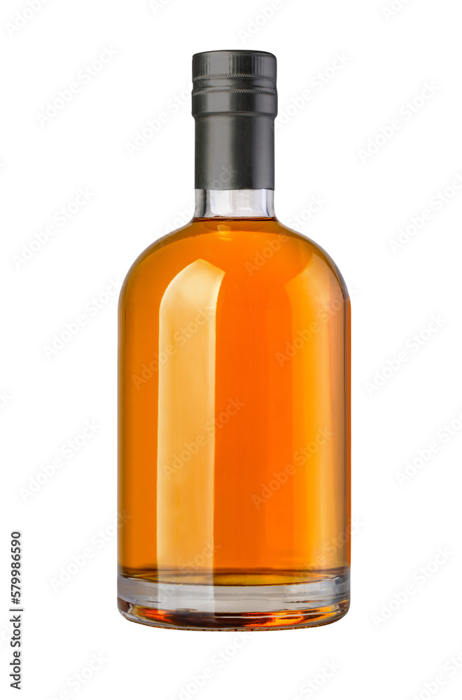 whiskey bottle isolated