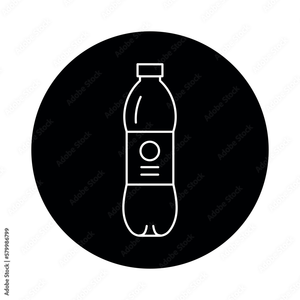 Plastic Bottle black line icon. Pictogram for web page Plastic Bottle black line icon. Pictogram for web page