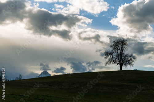 Mountain landscape with special cloud atmosphere