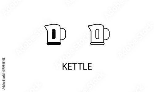 Kettle double icon design stock illustration