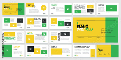 Yellow Design Portfolio Modern Portfolio Layout Architecture Interior portfolio layout design 
