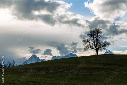 Mountain landscape with special cloud atmosphere