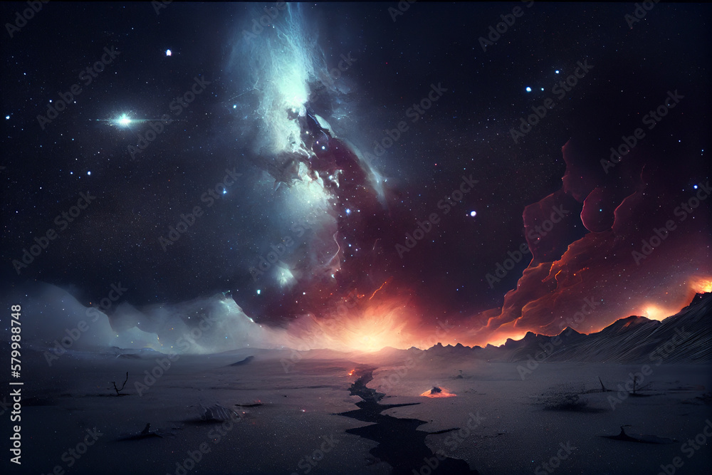star field with nebula. generative ai star field with nebula. generative ai