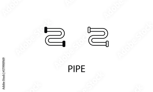 Pipe double icon design stock illustration