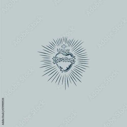 THESE HIGH QUALITY SACRED HEART JESUS VECTOR FOR USING VARIOUS TYPES OF DESIGN WORKS LIKE T-SHIRT, LOGO, TATTOO AND HOME WALL DESIGN
