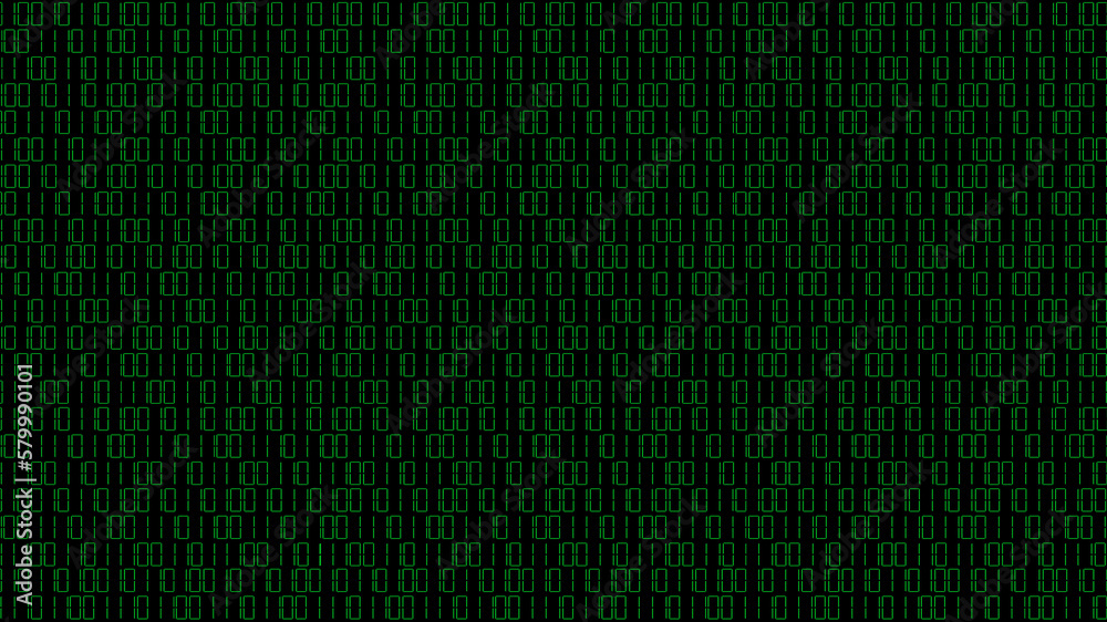 Computer Technology. A programming language. Ones and zeros, background ...