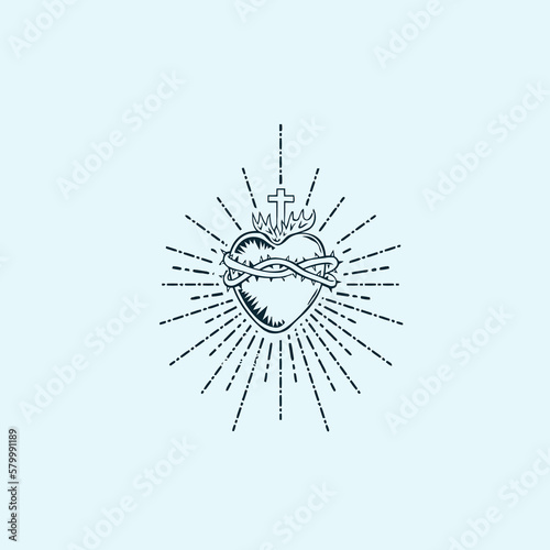 THESE HIGH QUALITY SACRED HEART JESUS VECTOR FOR USING VARIOUS TYPES OF DESIGN WORKS LIKE T-SHIRT  LOGO  TATTOO AND HOME WALL DESIGN