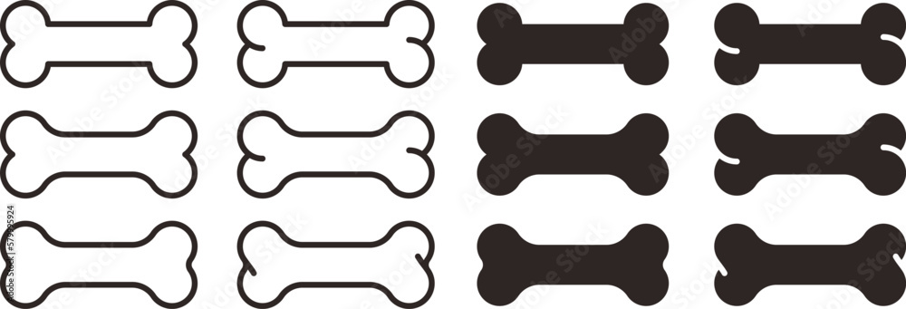 Poster Affiche Dog Bone icon.Vector illustrations. 60x20 cm