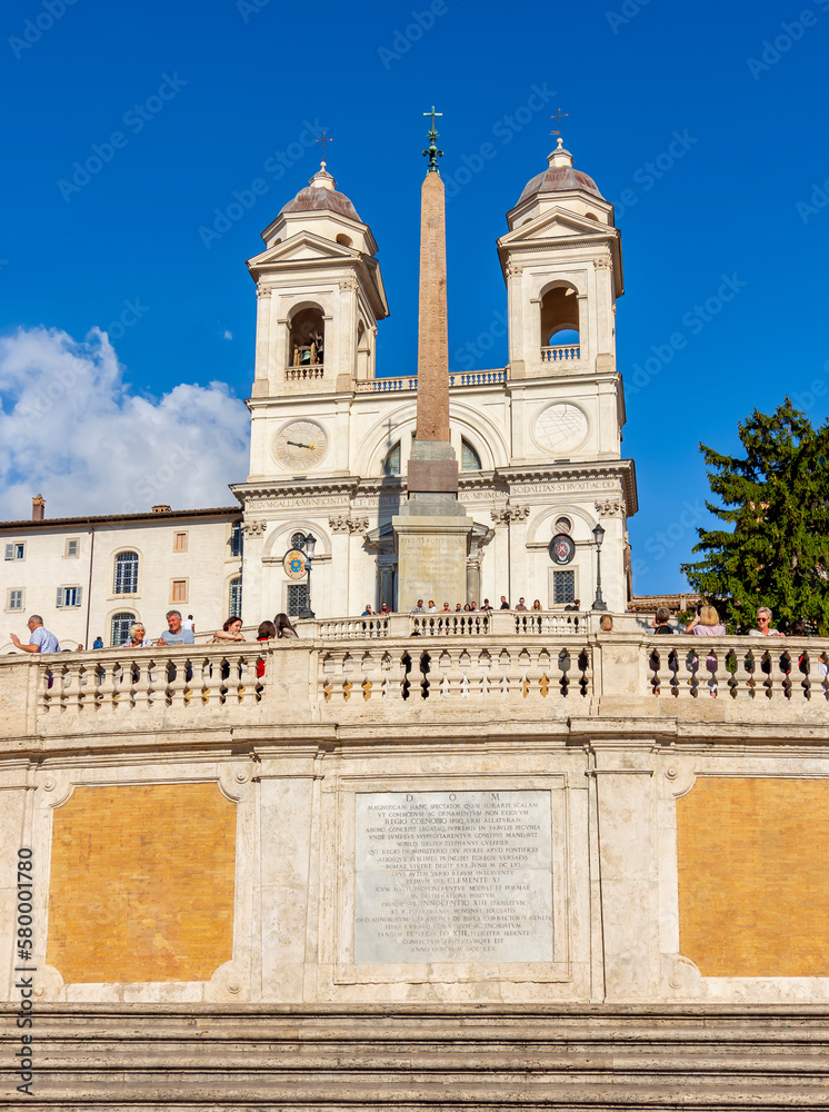 Spanish steps and Trinita dei Monti church, Rome, Italy