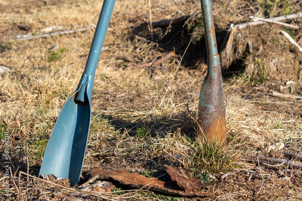 Metal Tool for planting tree seedlings in forest area Metal Tool for planting tree seedlings in forest area