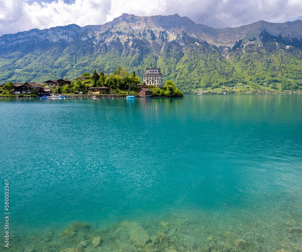 Iseltwald village on Lake Brienz in Switzerland